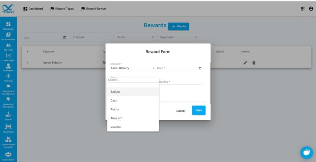 rewards form, how to add rewards