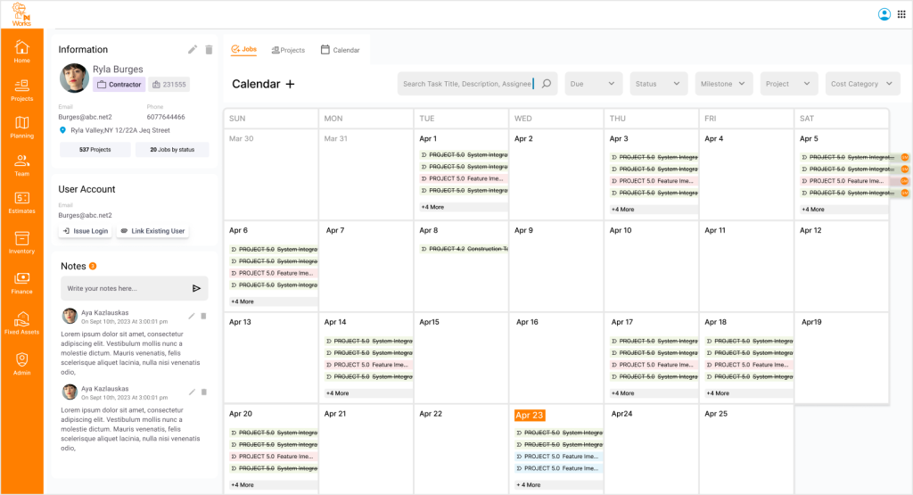 Employee Calendar View